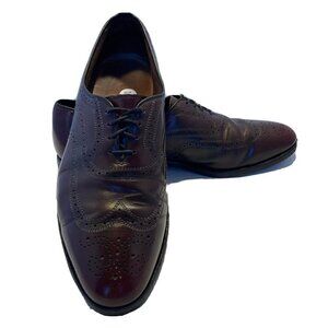 Allen Edmonds Men’s Wingtip Merlot Brown Leather Classic Dress Shoes-10.5 D